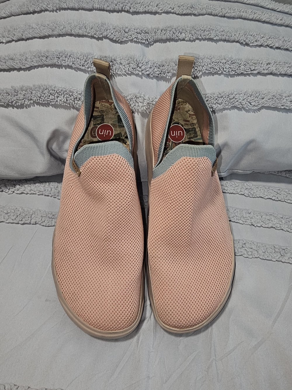 UIN Footwear Women's Breathable Knit Slip-On Travel Loafers - 10